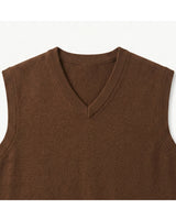 ZHILIFS | Men's V-Neck Sweater Vest — Bronze