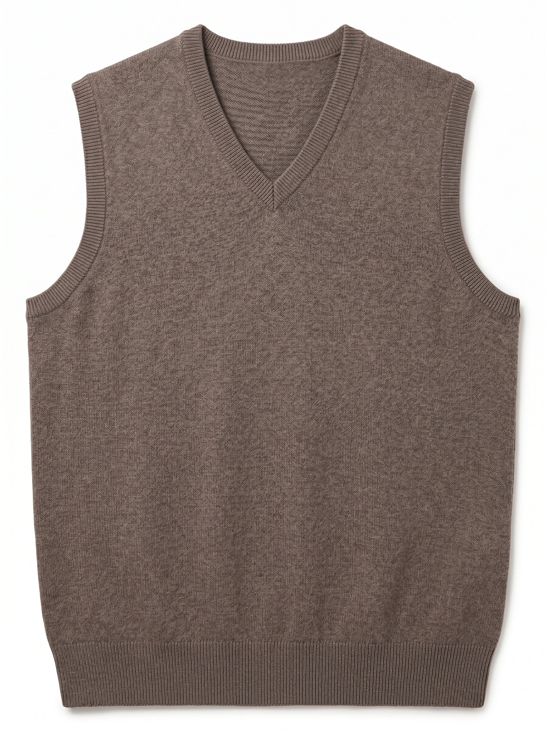 ZHILIFS | Men's V-Neck Sweater Vest — Brown