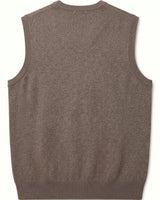 ZHILIFS | Men's V-Neck Sweater Vest — Brown