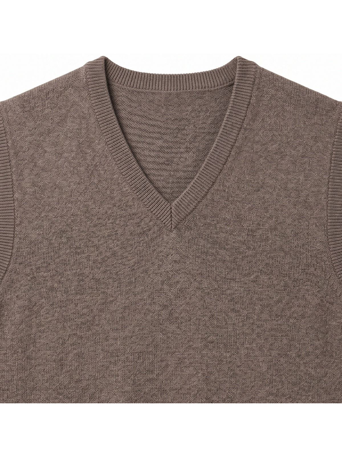 ZHILIFS | Men's V-Neck Sweater Vest — Brown