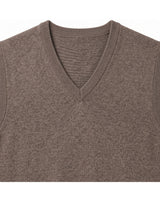 ZHILIFS | Men's V-Neck Sweater Vest — Brown