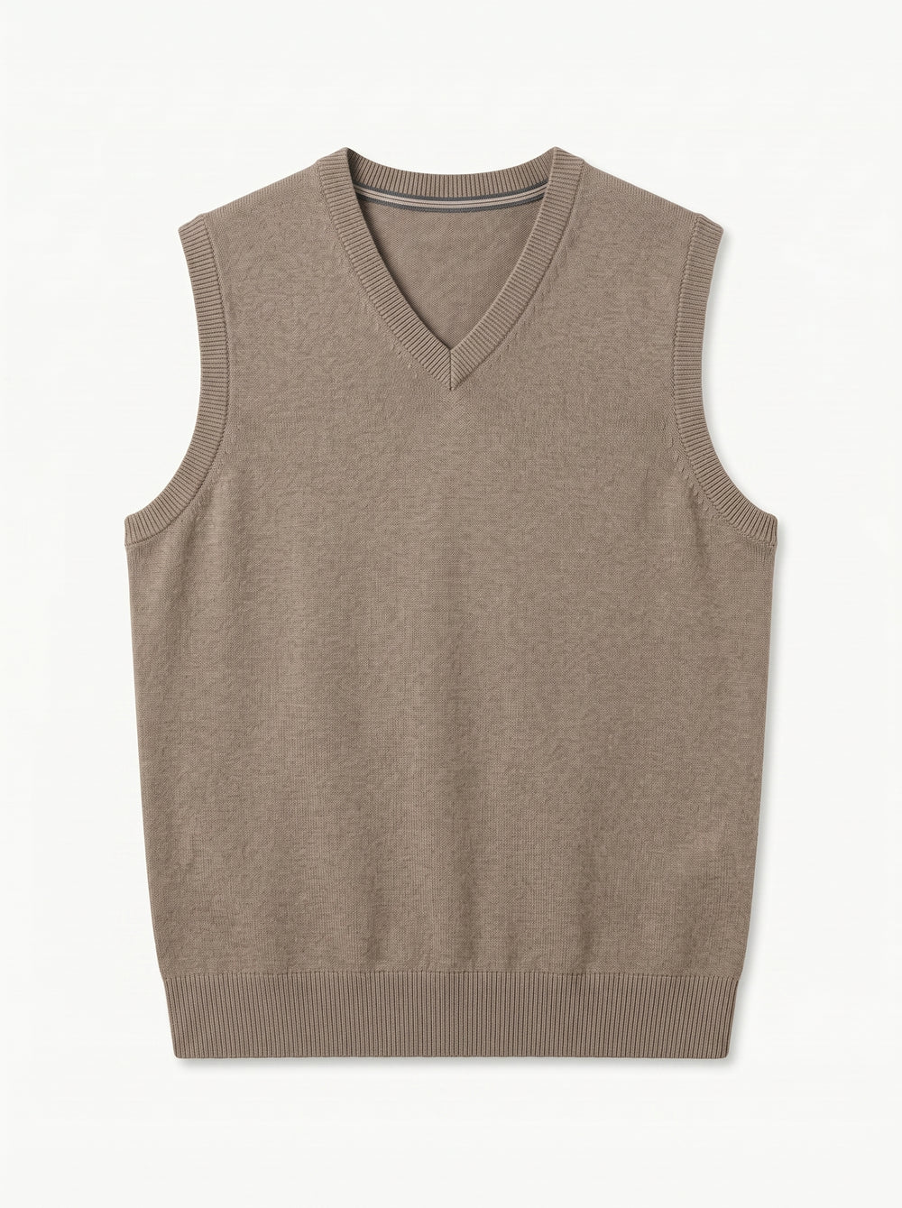 ZHILIFS | Men's V-Neck Sweater Vest — Camel