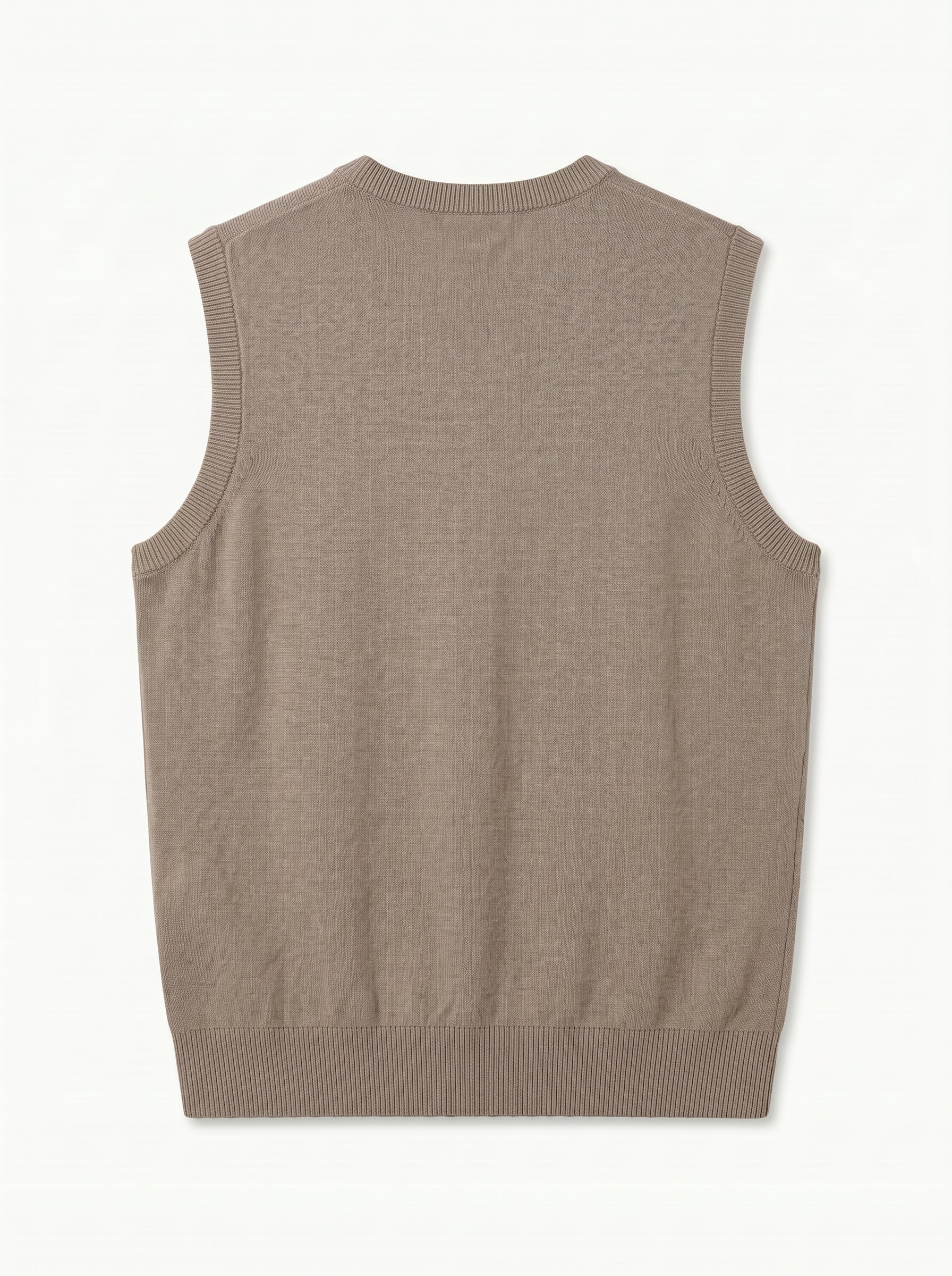 ZHILIFS | Men's V-Neck Sweater Vest — Camel