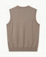 ZHILIFS | Men's V-Neck Sweater Vest — Camel