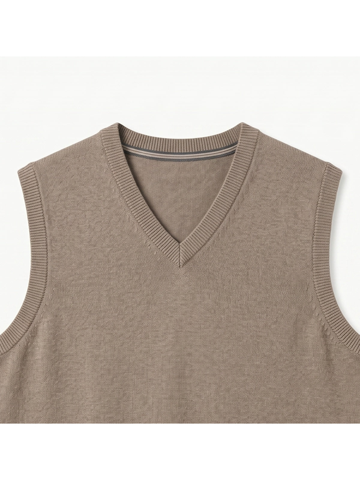 ZHILIFS | Men's V-Neck Sweater Vest — Camel