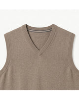 ZHILIFS | Men's V-Neck Sweater Vest — Camel