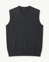 ZHILIFS | Men's V-Neck Sweater Vest — Dark grey
