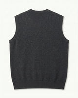 ZHILIFS | Men's V-Neck Sweater Vest — Dark grey