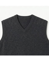 ZHILIFS | Men's V-Neck Sweater Vest — Dark grey