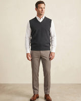 ZHILIFS | Men's V-Neck Sweater Vest — Dark grey