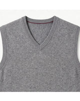ZHILIFS | Men's V-Neck Sweater Vest — Grey