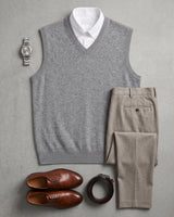 ZHILIFS | Men's V-Neck Sweater Vest — Grey