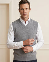 ZHILIFS | Men's V-Neck Sweater Vest — Grey