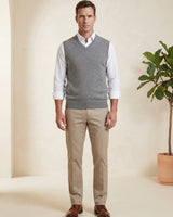 ZHILIFS | Men's V-Neck Sweater Vest — Grey