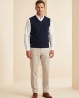 ZHILIFS | Men's V-Neck Sweater Vest — Navy