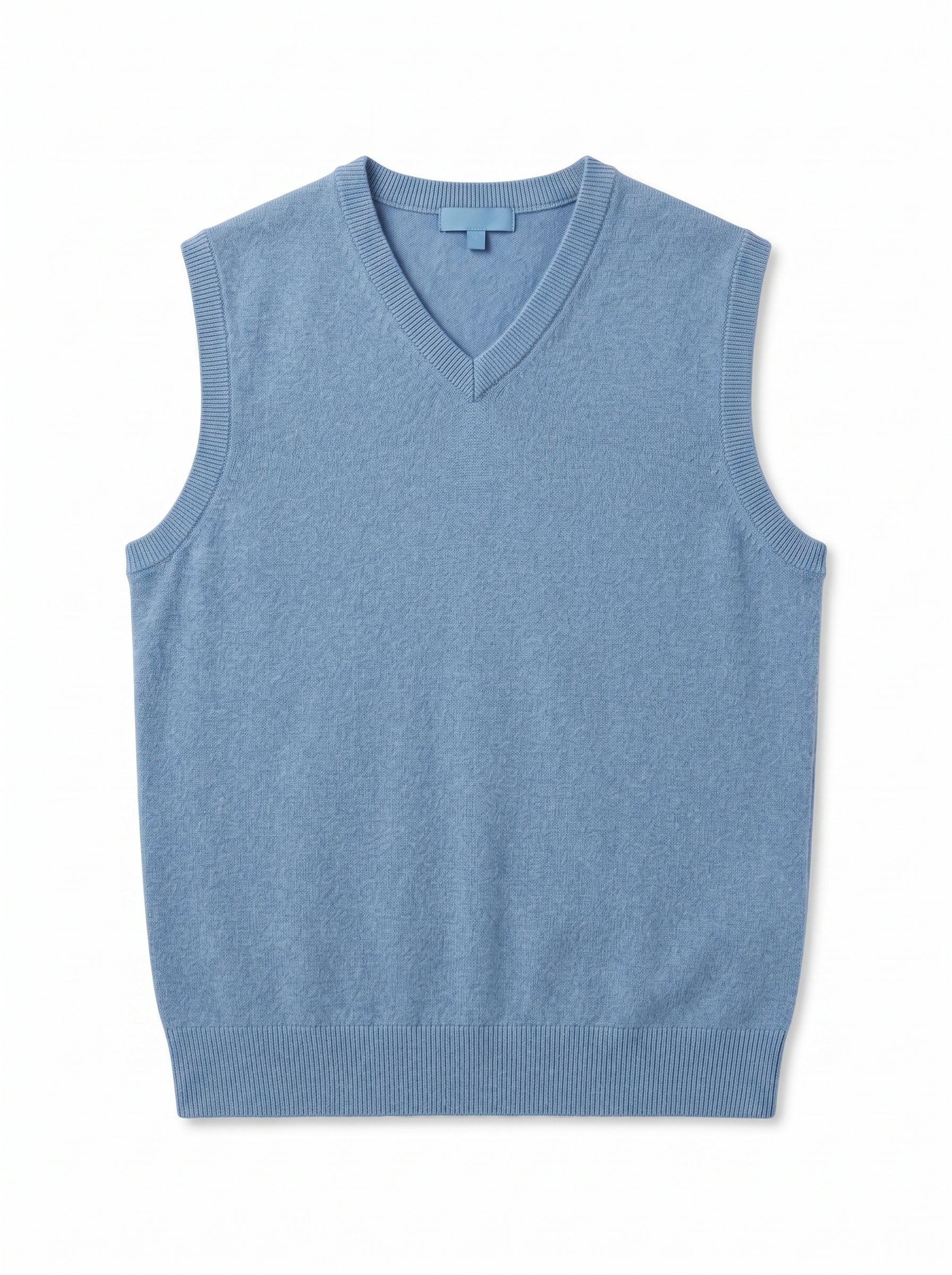 ZHILIFS | Men's V-Neck Sweater Vest — Sky blue