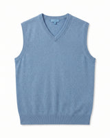 ZHILIFS | Men's V-Neck Sweater Vest — Sky blue