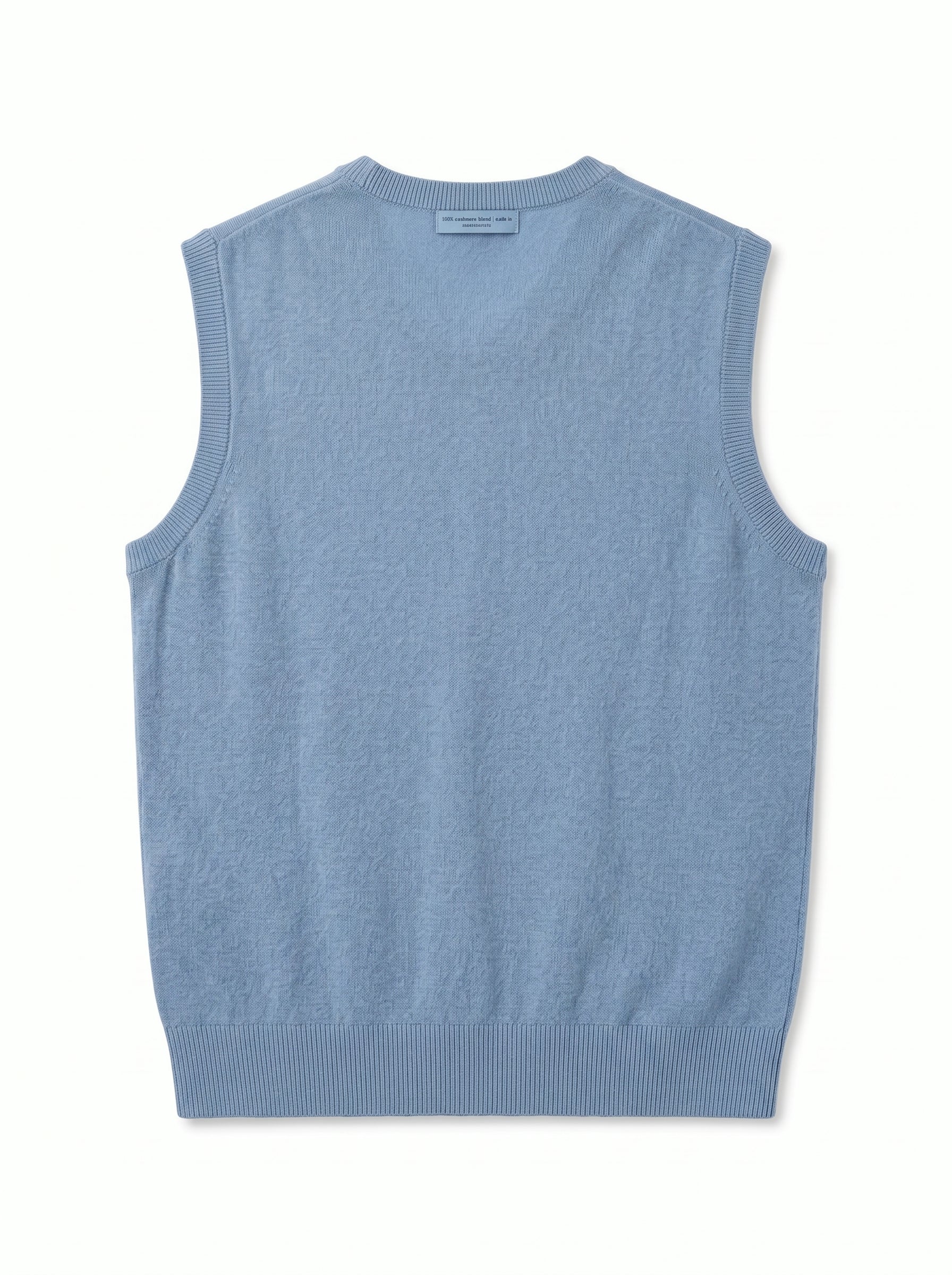 ZHILIFS | Men's V-Neck Sweater Vest — Sky blue