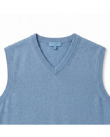 ZHILIFS | Men's V-Neck Sweater Vest — Sky blue