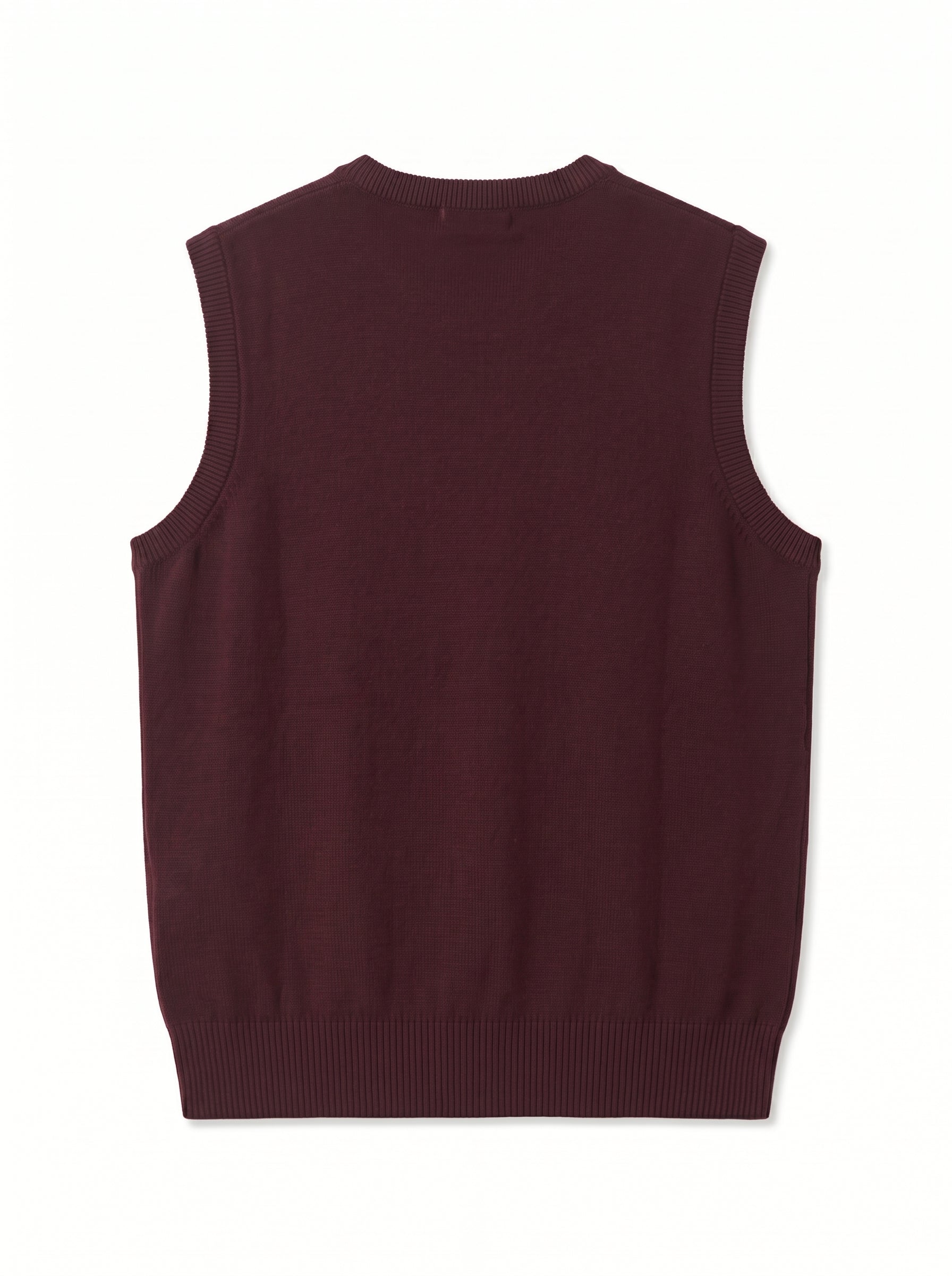 ZHILIFS | Men's V-Neck Sweater Vest — Wine red