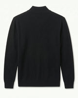 ZHILIFS | Men's Quarter Zip Mock Neck Pullover — Black