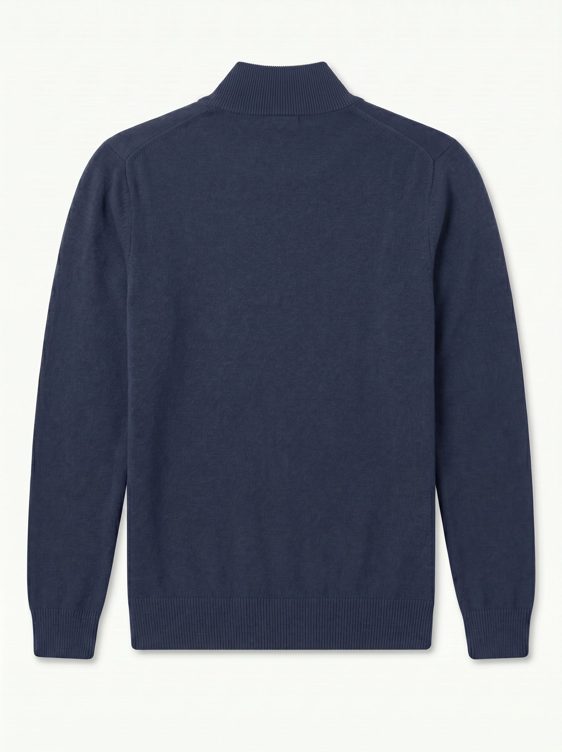 ZHILIFS | Men's Quarter Zip Mock Neck Pullover — Blue