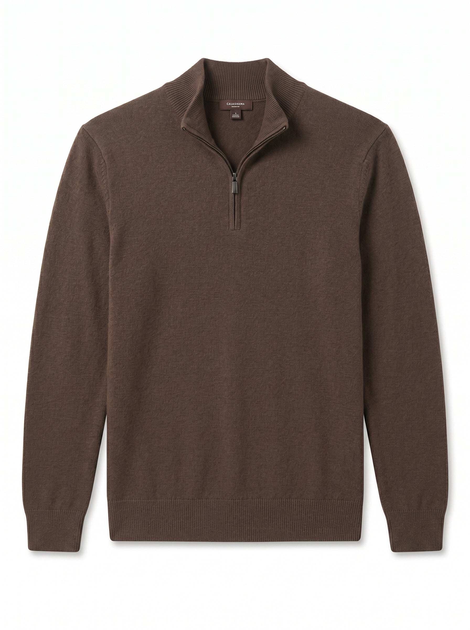 ZHILIFS | Men's Quarter Zip Mock Neck Pullover — Bronze