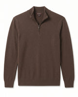 ZHILIFS | Men's Quarter Zip Mock Neck Pullover — Bronze