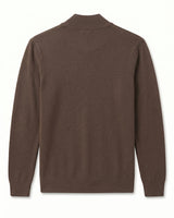 ZHILIFS | Men's Quarter Zip Mock Neck Pullover — Bronze