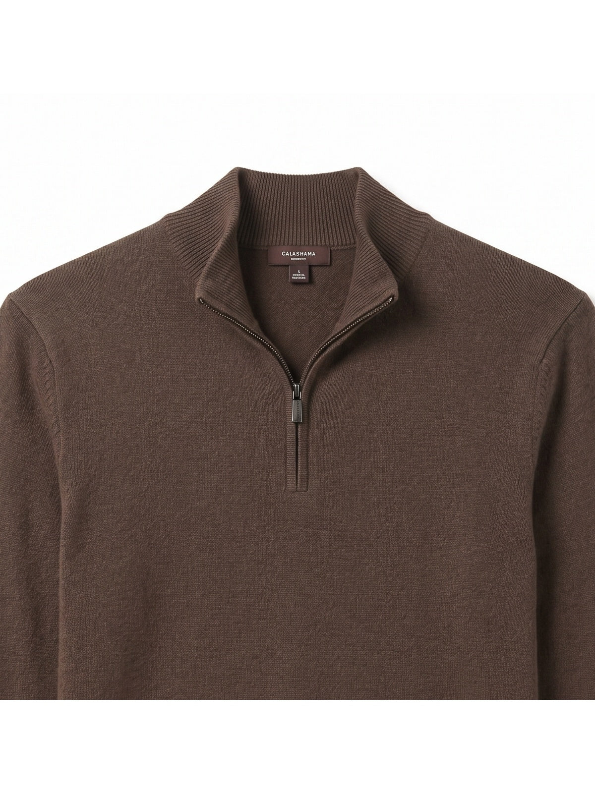 ZHILIFS | Men's Quarter Zip Mock Neck Pullover — Bronze