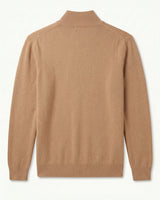 ZHILIFS | Men's Quarter Zip Mock Neck Pullover — Camel