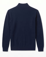 ZHILIFS | Men's Quarter Zip Mock Neck Pullover — Dark blue