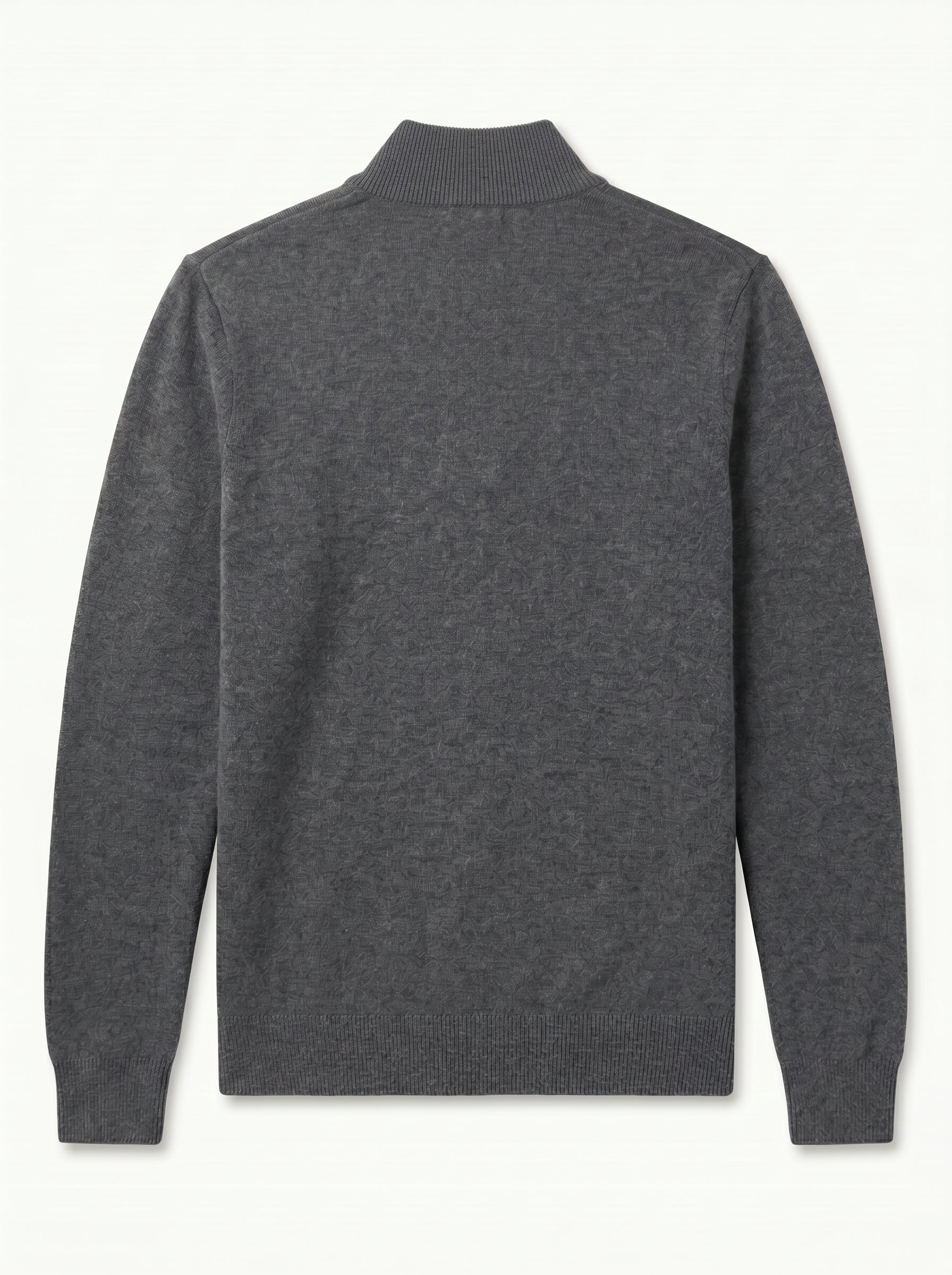 ZHILIFS | Men's Quarter Zip Mock Neck Pullover — Dark grey