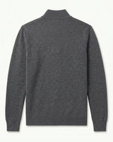 ZHILIFS | Men's Quarter Zip Mock Neck Pullover — Dark grey