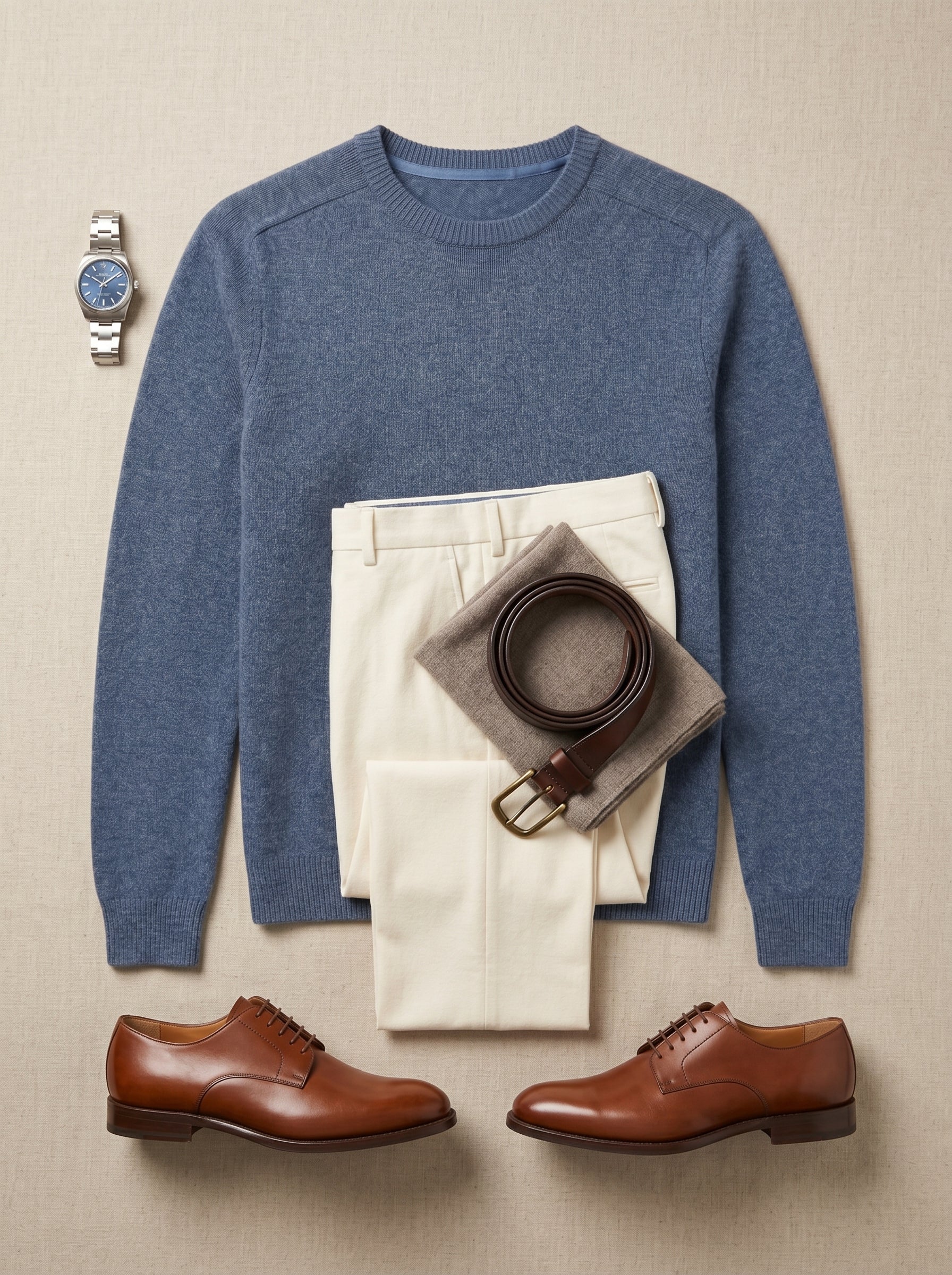 ZHILIFS | Men's Crew Neck Pullover — Blue