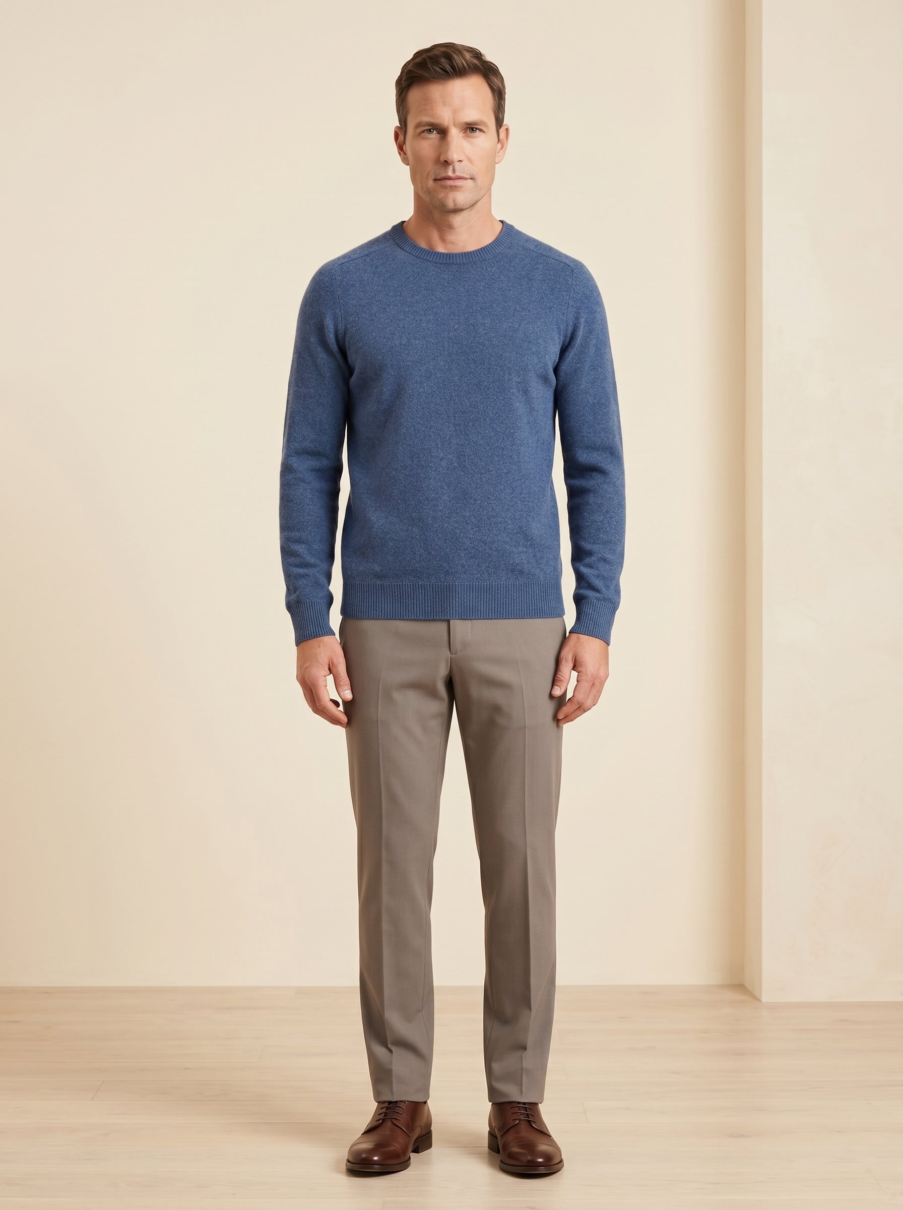 ZHILIFS | Men's Crew Neck Pullover — Blue
