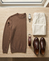 ZHILIFS | Men's Crew Neck Pullover — Brown