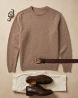ZHILIFS | Men's Crew Neck Pullover — Camel