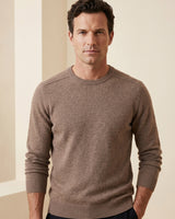 ZHILIFS | Men's Crew Neck Pullover — Camel