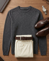 ZHILIFS | Men's Crew Neck Pullover — Dark grey