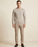 ZHILIFS | Men's Crew Neck Pullover — Light brown