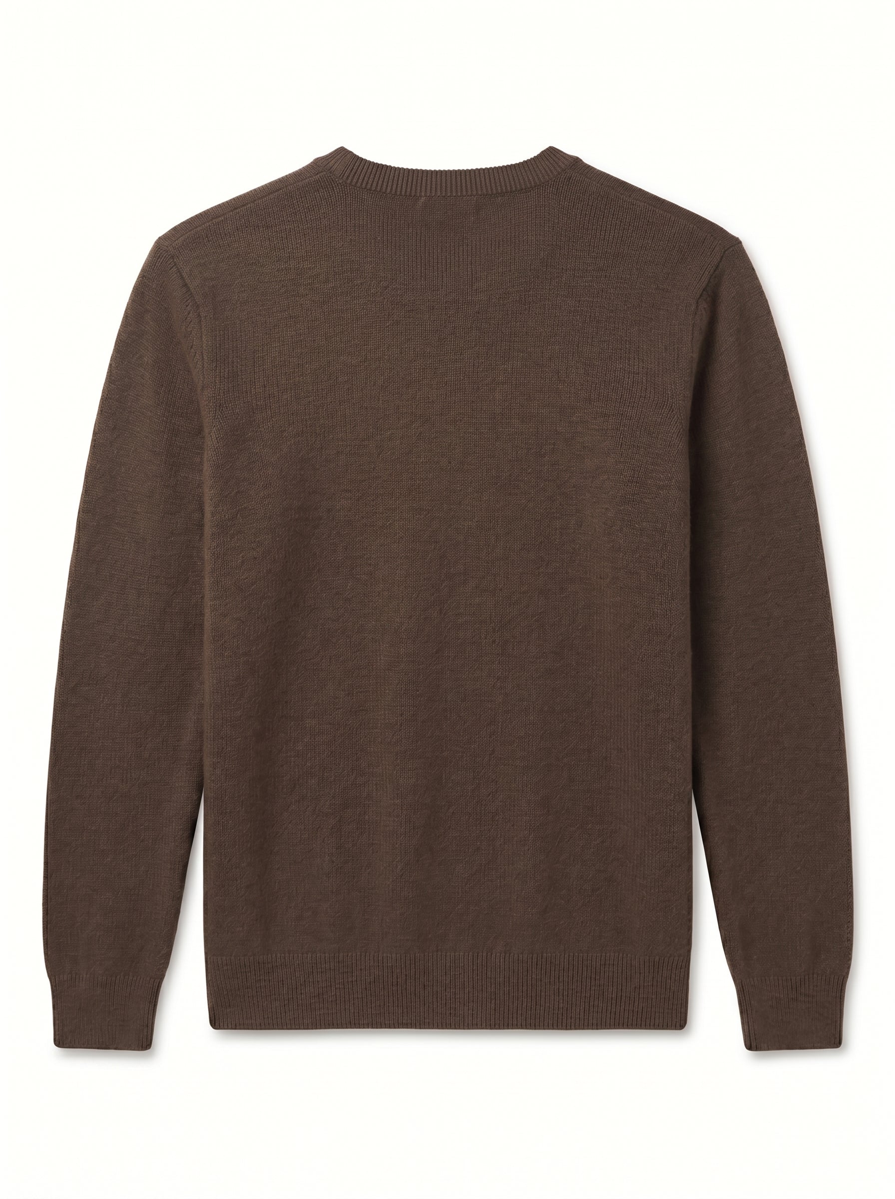 ZHILIFS | Men's Crew Neck Pullover — Brown