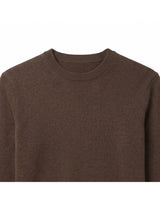 ZHILIFS | Men's Crew Neck Pullover — Brown