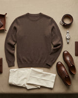 ZHILIFS | Men's Crew Neck Pullover — Brown