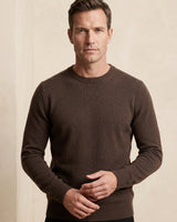 ZHILIFS | Men's Crew Neck Pullover — Brown