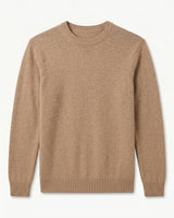 ZHILIFS | Men's Crew Neck Pullover — Camel
