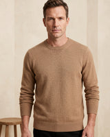 ZHILIFS | Men's Crew Neck Pullover — Camel
