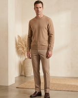 ZHILIFS | Men's Crew Neck Pullover — Camel