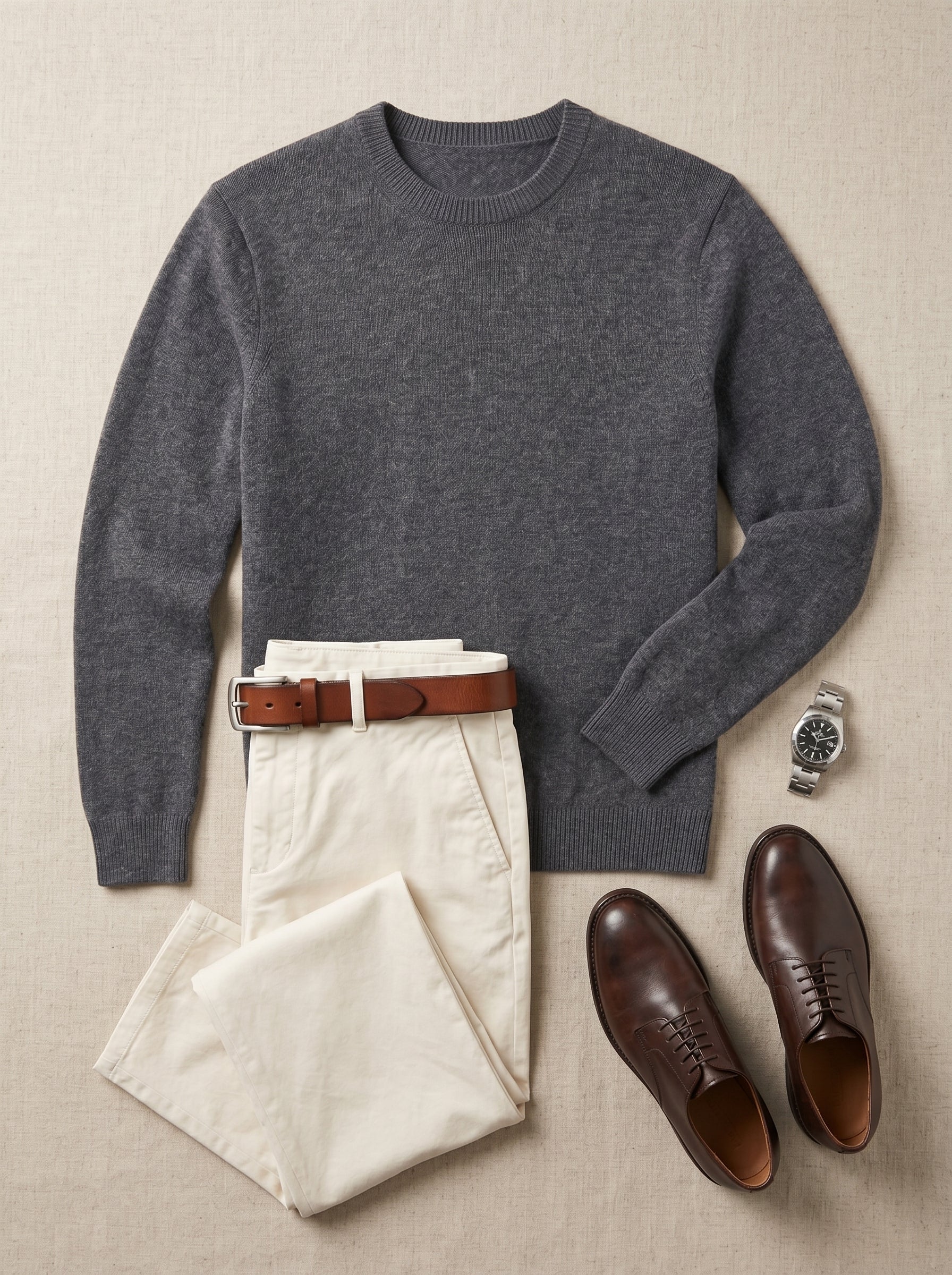 ZHILIFS | Men's Crew Neck Pullover — Dark grey