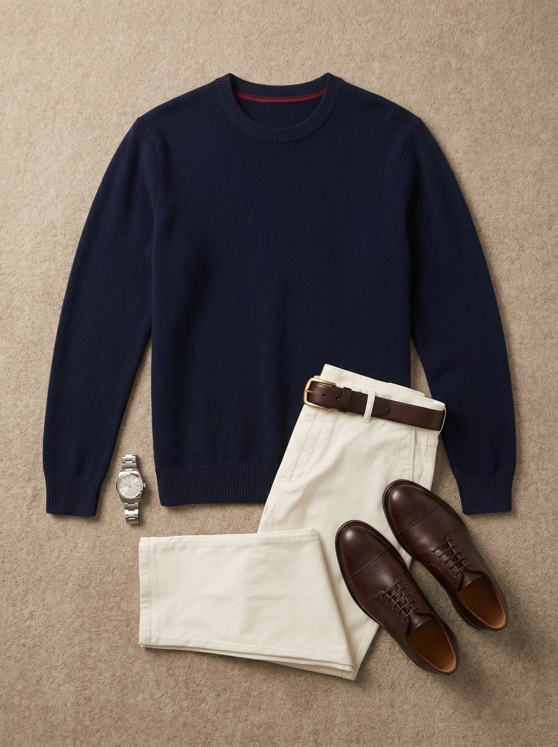 ZHILIFS | Men's Crew Neck Pullover — Navy